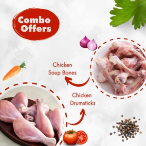 chicken drum stick + chicken soup bone