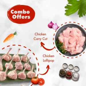 chicken curry cut + chicken lollipop